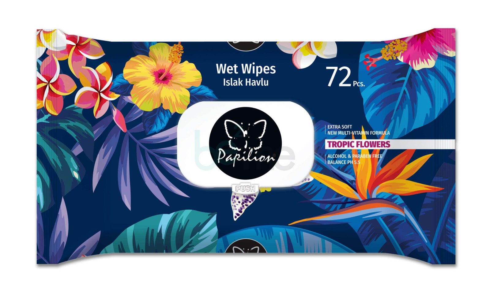 PAPILION CHUSTECZKI NAWILŻANE TROPIC FLOWERS - 72 szt.