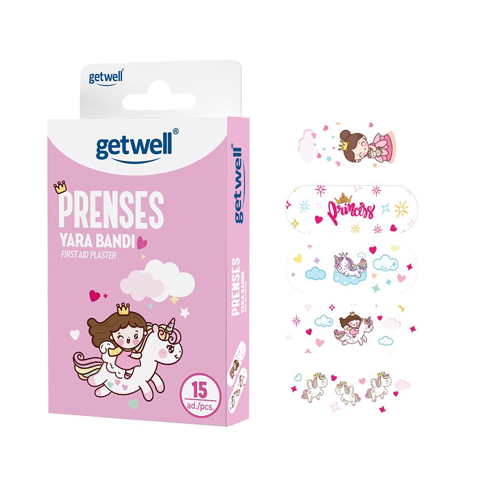 GETWELL PLASTRY DLA DZIECI PRINCESS 19x56mm 15 szt