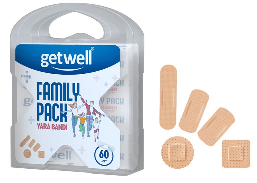 GETWELL PLASTRY FAMILY PACK ZESTAW MIX 60 szt