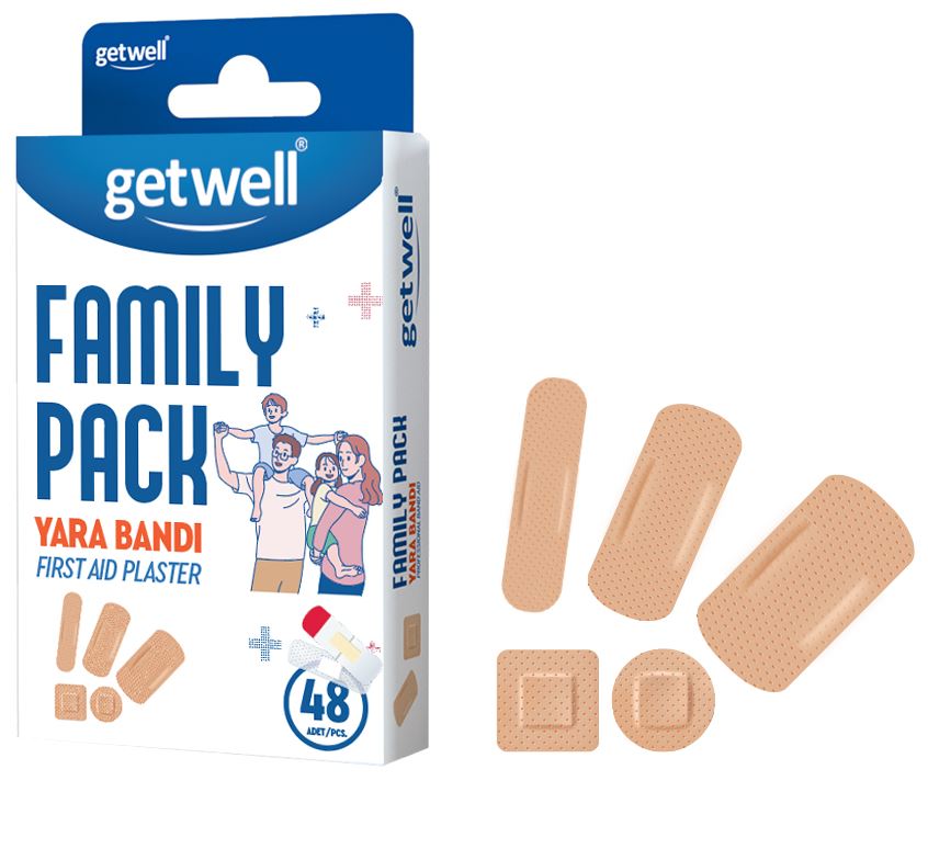 GETWELL PLASTRY FAMILY PACK ZESTAW MIX 48 szt