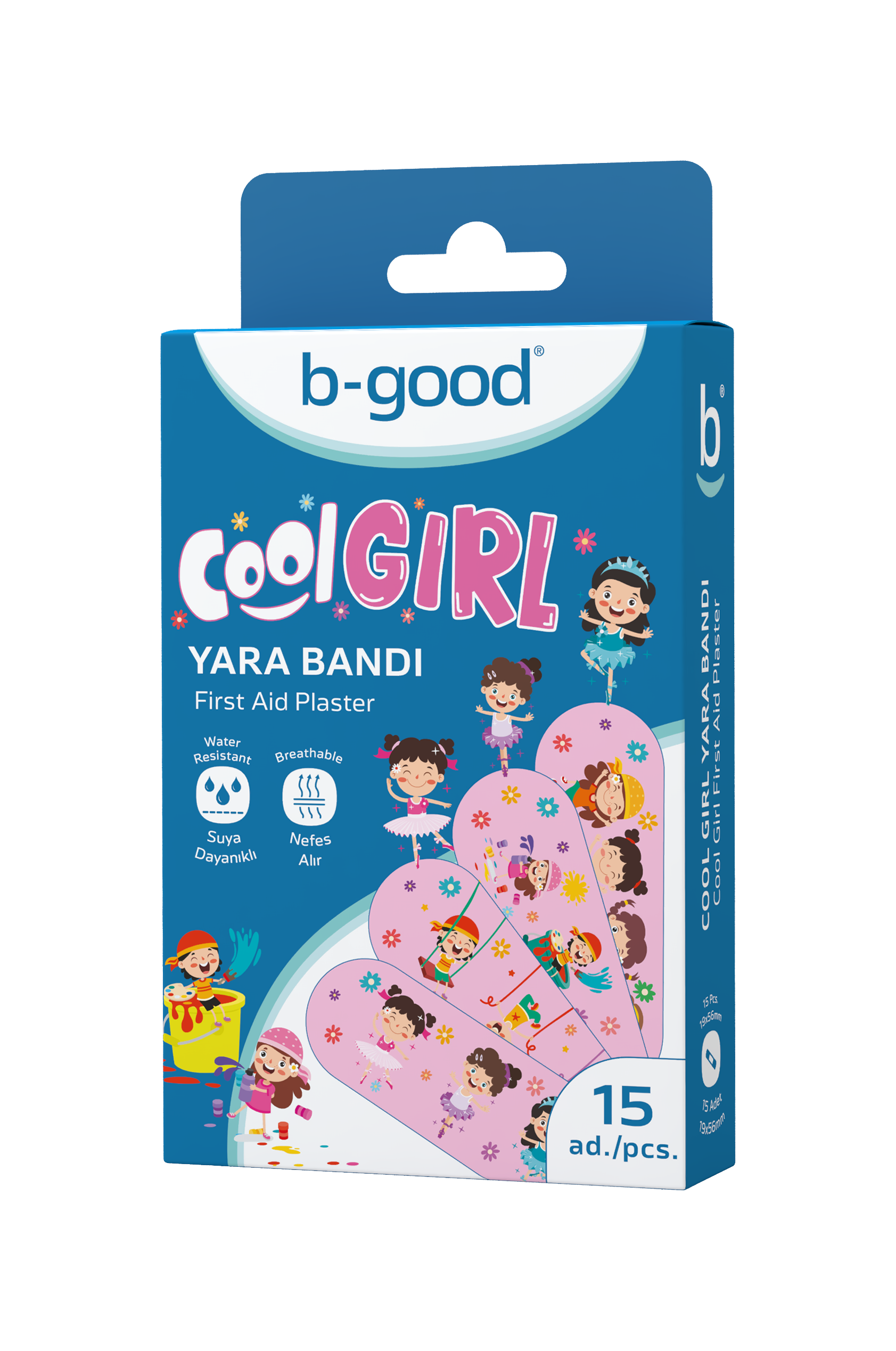 B-GOOD PLASTRY DLA DZIECI COOL GIRL 19x56mm 15 szt